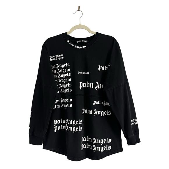 Palm angels Ultra logo Long Sleeves T- shirt graphic print crew neck Sz large - Picture 1 of 16